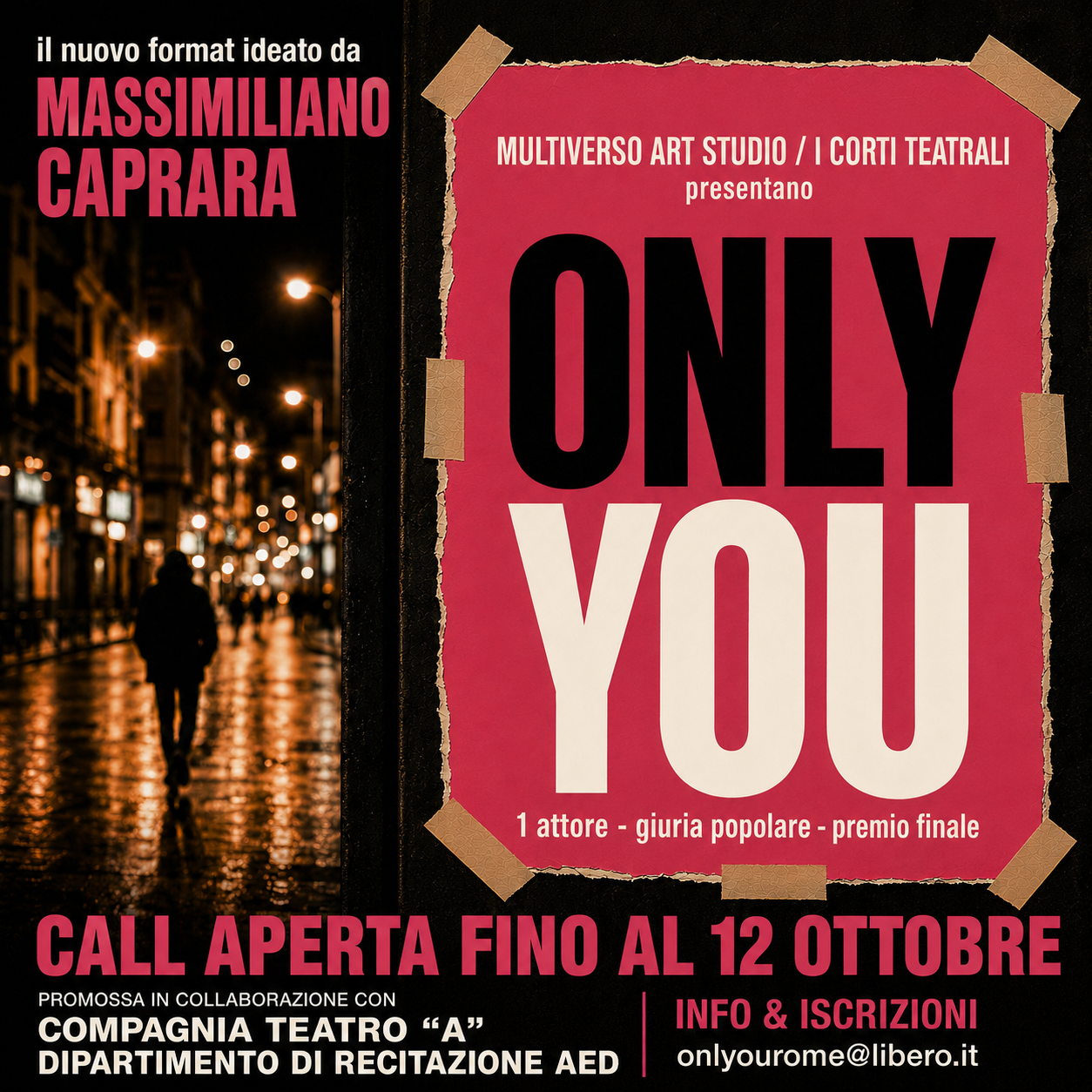 ONLY YOU: il nuovo format di Massimiliano Caprara arriva a Roma